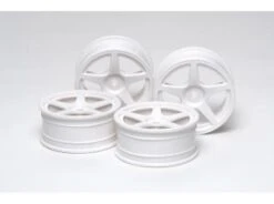 Tamiya M Narrow White 24mm 5 Spoke Wheels