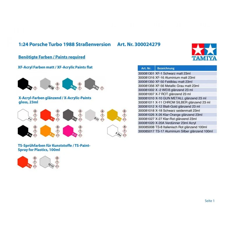 Tamiya Porsche 911 Turbo 1988 Model Kit - Image 4