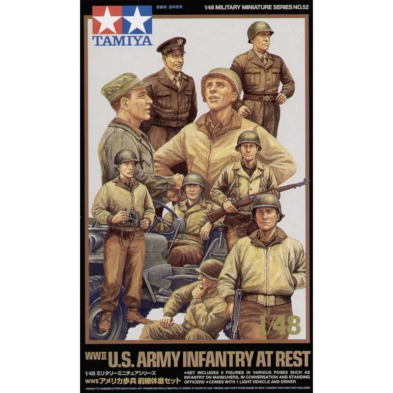 Tamiya WWII US Infantry At Rest With Jeep Model Kit