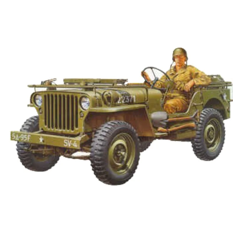 Tamiya Willys MB Jeep With Driver & Decals For 5 Versions Model Kit - Image 3
