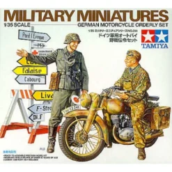 Tamiya German DKW Motorcycle Rider And Military Policeman Model Kit