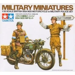 Tamiya BSA M20 Motorcycle With British Military Police Model Kit